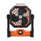 thumbnail image 1 of Ventilador de batería de 7800 mAh con linterna LED, ventilador de camping recargable con gancho para tienda de campaña, huracán al aire libre, (naranja), 1 of 5