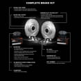 thumbnail image 3 of R1 Concepts Front Rear Brakes and Rotors Kit |Front Rear Brake Pads| Brake Rotors and Pads| Super Duty Brake Pads and Rotors| Hardware Kit|fits 2015-2019 Ford Transit-150, Transit-250, Transit-350, 3 of 5