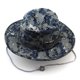 thumbnail image 1 of Sombrero de pesca de ala ancha unisex para adultos, ideal para deportes al aire libre, talla única (camuflaje azul), 1 of 3