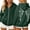 Dark Green, variant on Women Oversized Zip Up Hooded Jacket, Rhinestone Angel Wings Pattern Long Sleeve Casual Hoodie with Drawstring and Pockets for Daily Wear,Coffee,M