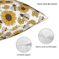 thumbnail image 3 of Pofeuu Sunflowers and Bees Print Double-sided plush pillowcase Square Throw Pillow Covers Pillows Cover for Living Room Bedroom Sofa Couch Cushion Cover（No pillow core）-22"x22", 3 of 7