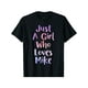 thumbnail image 3 of Funny Graphic - playera para hombre y mujerWomen's Casual Cotton T-Shirt - "Just a Girl Who Loves Mike" Graphic , Perfect Gift for Her - Fun and Comfy Regular Fit Tee For Adult, Men, Women, Teen, Te, 3 of 8