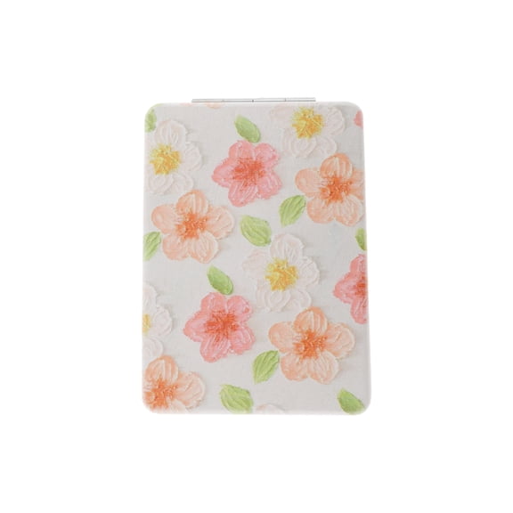 Unique Bargains Rectangular Hand-drawn Makeup Mirror White 1 Pc