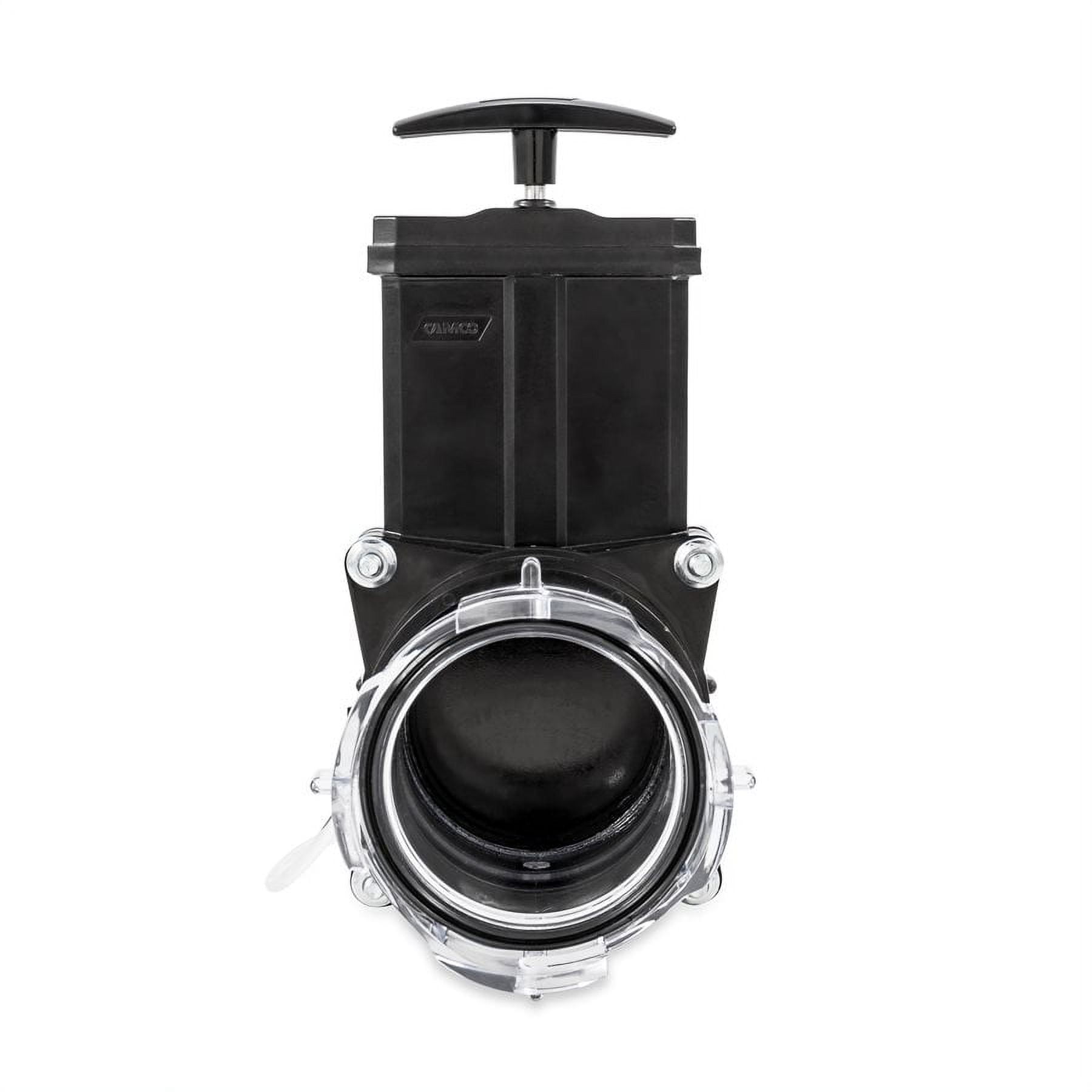 (2 pack) Camco RV Gate Valve - 4 Bayonet Prongs, Black and Clear (39050)