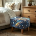 thumbnail image 3 of Xixirimido Galaxy Planets Pattern Ottoman Cover Rectangle Storage Ottoman Slipcover Stretch Footrest Stool Covers with Elastic Band for Rectangle and Square Ottoman, Small, 3 of 7
