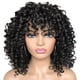 thumbnail image 1 of Pelucas Afro Rizadas Cortas Para Peluca Rizada Con Flequillo Pelucas Afro Naturales Para La Fiesta De Cosplay, 1 of 8