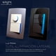 thumbnail image 3 of Placa armada de Lujo, Doble apagador, Luz piloto, Interruptor sencillo y de escalera PININFARINA, Negro Illux D-112, 3 of 7