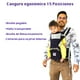 thumbnail image 5 of Cangurera Ergonómica 15 Posiciones 100% Algodón para Bebé Turquesa Flores, 5 of 5