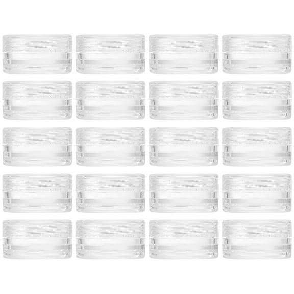 20 Pcs Round Jar Plastic Cosmetic Container Set Buttercream Small Skin Care Containers Travel Boxes Bottles Lotion
