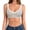 Gray, variant on Women's Ribbed Bra V-Neck Stretchy Breathable Underwear No Padded Double Spaghetti Straps Bras Fashion Comfort Sports Gray M