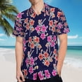 thumbnail image 5 of High Quality Hawaiian Shirts for Men Short Sleeve Aloha Beach Shirt Floral Summer Casual Button Down Shirts Blouses XZM5NR, 5 of 7
