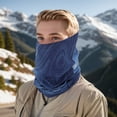 thumbnail image 2 of Unique Bargains 1 Pc Windproof Face Scarf Mask Face Mask for Outdoor Cycling Deep Blue White, 2 of 6