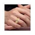 thumbnail image 2 of RYLOS Couples Wedding Bands, featuring  Diamonds set in premium Yellow Gold Plated Silver,  Size 13, 2 of 9
