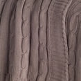 thumbnail image 2 of Rizzy Home Cable Knit Sweater Throw, 50" x 60", Brown, 2 of 4