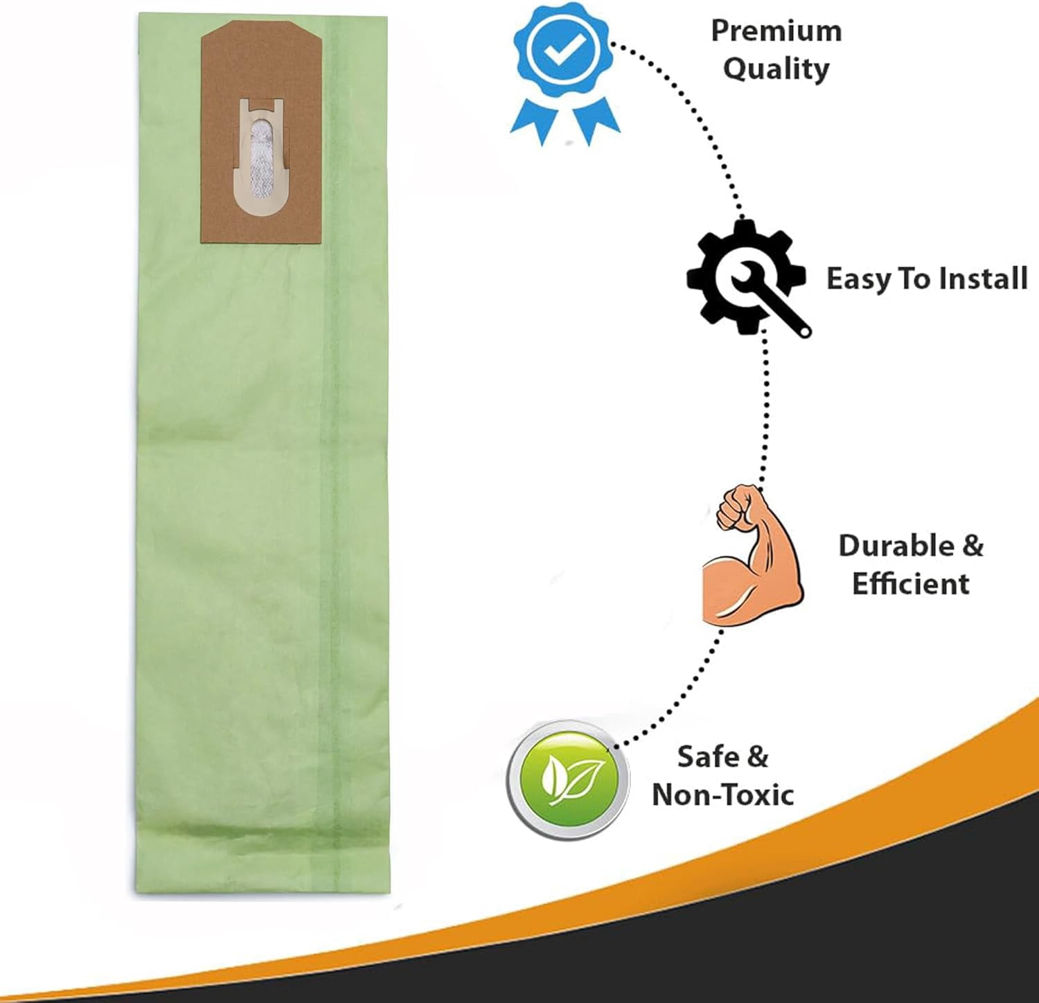 Replacement For Hoover CH50200,CH50300 Vacuum Cleaner Paper Bags (10 Bags) # Compare to Part AH10200