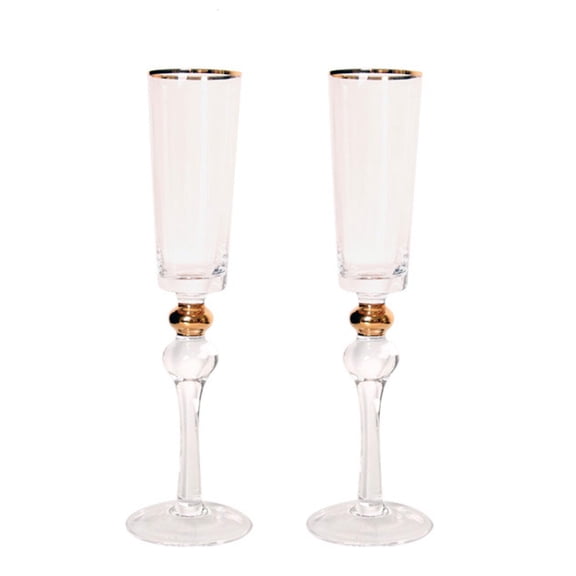 SDFGTstore Creative Champagne Flutes Simple Beer Glass Goblet Crystal Sparkling Wine Gl