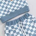 thumbnail image 6 of Bagilaanoe 2pcs Toddler Baby Boy Shorts Set Short Sleeve Checkerboard Print T Shirt Tops + Shorts 6M 12M 18M 24M 3T Kids Casual Summer Clothes, 6 of 7