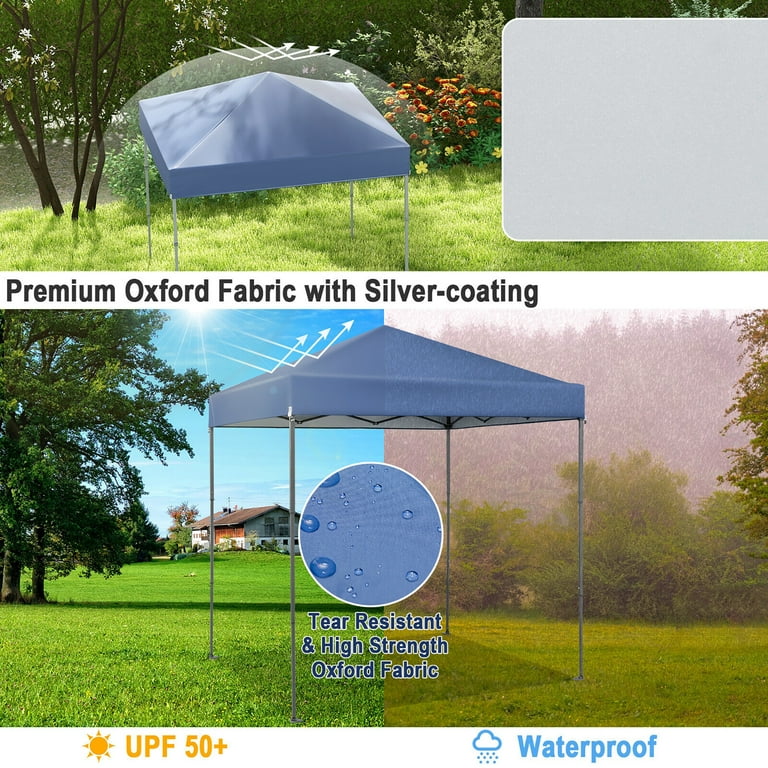 Gymax Large Beach Shade, Outdoor Rain Cover, Easy Pop-up Canopy