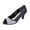 Black, variant on Noemi 2 Women's Wide Width Rhinestone Slip-On Dress Pumps SILVER 9.5
