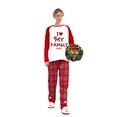 thumbnail image 3 of Ihaphap 2025 I Love My Family Plus Size Red Christmas Matching Pajamas Set, XL-Men, 3 of 4