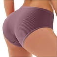 thumbnail image 4 of Levmjia Womens Low Rise Seamless Underpants Threaded Sports Panties Soft Breathable Briefs Comfort Solid Colors For Everyday, 4 of 9