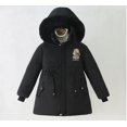 thumbnail image 3 of FJUCHAI Little Girls Parka Coats Youth Medium-Length Warm Jacket Toddler Hooded Printed Outerwear for 6-13+ Years, 3 of 8