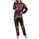 thumbnail image 3 of Pijama de una pieza a juego para Halloween de Fiomva, con capucha y cremallera, estampado de calaveras, para hombre, mujer y niño., 3 of 6
