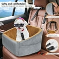 thumbnail image 2 of Dog Car Seat for Small Medium Dogs,Detachable Washable Dog Booster Seat Under 30lbs, Pet Car Seat Travel Bed with Storage Pockets and Dog Safety Belt(Grey/Brown), 2 of 12