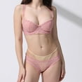 thumbnail image 4 of Levmjia Women's Lace Lingerie Set Push Up Bra Solid Color Panty Set Comfortable Everyday Wear Deep V Backless For Sleep Date Night, 4 of 7