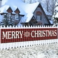 thumbnail image 6 of Horivan Large Christmas Yard Banner Outdoor Decorations Polyester Weatherproof Holiday Party Banner for Home Fence Wall Christmas Tree Decor Festive Atmosphere, 6 of 6