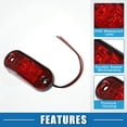 thumbnail image 3 of Unique Bargains Front Rear Side Marker Light 2 LED for Truck Camper Van Lorry RV Plastic Red (Set of 4), 3 of 7