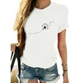 thumbnail image 1 of Innerwin Hauts Imprimé Pissenlit T-Shirts Femmes Col Rond Vintage Blanc G, 1 of 7
