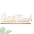 thumbnail image 2 of 2pcs Guest Book Table Sign Wooden Freestanding Guestbook Sign Wedding Party Decoration, 2 of 8