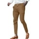 thumbnail image 1 of Pantalones de traje slim fit elásticos de sarga para hombre, primavera-verano - Ropa urbana juvenil de poliéster y spandex, 1 of 4