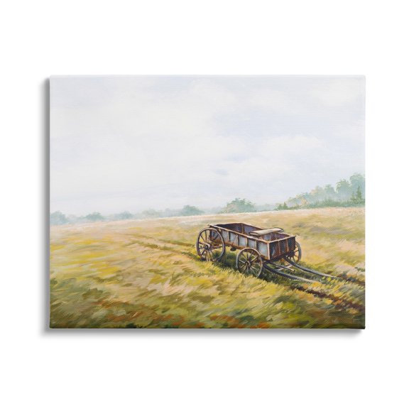 Stupell Industries Wild West Wagon Cart Rural Hill Farm Scenery,30 x 24, Design by Bruce Nawrocke