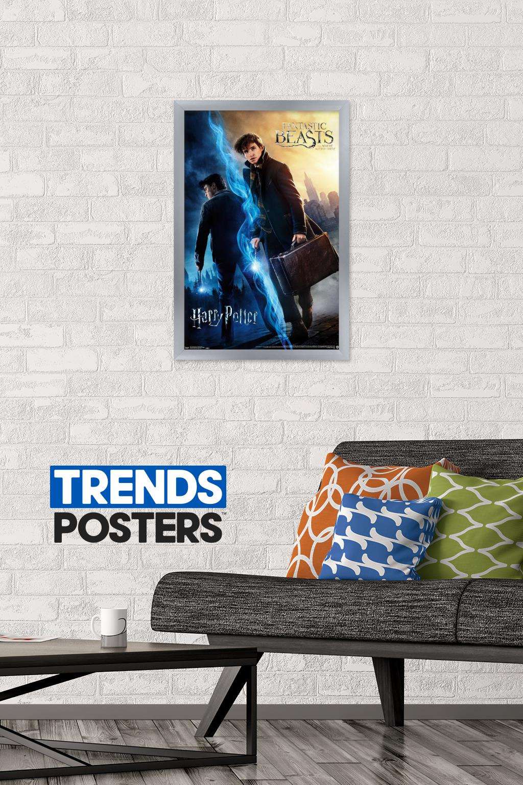 The Wizarding World: Harry Potter and Fantastic Beasts Wall Poster, 14.725" x 22.375", Framed