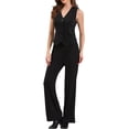 thumbnail image 4 of CHALCO INSPIRADOR Chaleco de Mujer Cuello en V Sin Mangas Botón Frontal Rayas Moda Casual Tallas XS Negro, 4 of 6