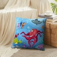 thumbnail image 4 of LALILO Throw Pillow Covers Sea Life Sea Life Animal Cartoon Cushion Cover 18" x 18", 2940 Pack, 4 of 6