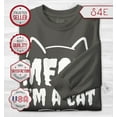 thumbnail image 2 of S4E Men's Meow I'm A Cat Long Sleeve ShirtXXX-Large Charcoal, 2 of 4
