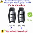thumbnail image 2 of Key Fob Cover Compatible with Mitsubishi Outlander 2021-2025 2 Button Metal Keychain Case Holder Protector,2 Buttons B Keychain Red, 2 of 9