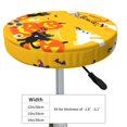 thumbnail image 4 of Balery Happy Halloween1 Fundas de asiento para taburete de bar redondo de tela de terciopelo ajustables que protegen de arañazos y manchas para sillas de 14 a 17 pulgadas.-14 inch, 4 of 7