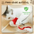 thumbnail image 5 of Interactive Cat Toy Ball, Automatic Moving Toys for Indoor Cats Fast Rolling on Carpet, Chirping & Motion Activate (Red 1pc) Red 1pc, 5 of 6