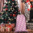 thumbnail image 4 of Christmas Sack – 28" X 20" Canvas Gift Bag with Drawstring, Full Print Polyester Santa Sack, Durable Reusable Xmas Gift Bag for Holiday, Party & Storage, 4 of 5