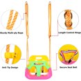 thumbnail image 3 of JUGAAD LIFE 3-in-1 Baby Swing Sets with Hanging Strap and Hooks - Toddler Swing Seat for Indoor/Outdoor Play, Anti-Flip, Snug & Secure Detachable Design - Pink, 3 of 8