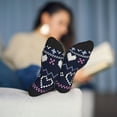 thumbnail image 5 of Pofeuu Pixel Heart Winter Print Crew Socks, Adult Running Hiking Socks for Youth and Adult, 5 of 7
