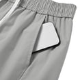 thumbnail image 6 of Men's Quick Dry Pul on Cargo Shorts Lightweight Relaxed Fit Outdoor Workwear Athletic Shorts with Muti Pocket Elastic Waist Drawstring Big and Tall Size S-4XL Gray, 6 of 9