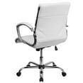 thumbnail image 4 of Flash Furniture Merideth Mid-Back Designer White LeatherSoft Executive Swivel Office Chair with Chrome Base and Arms, 4 of 6