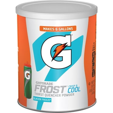 Gatorade Frost Glacier Freeze Thirst Quencher Sports Drink Mix Powder, 51 oz Canister (2 Packs)