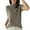 A-Dark Gray1262, variant on XIAONU Blouse For Womens High-Neck Ribbed Shirt Solid Color Basic Simple Short-Sleeve Knitted Pullover T-Shirt