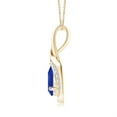 thumbnail image 2 of ANGARA Natural Pear-Shaped Tanzanite and Diamond Loop Pendant in 14K Yellow Gold for Women (Size-7x5mm) | December Birthstone, Anniversary, Jewelry Gift for Women | Natural Tanzanite Necklace, 2 of 8